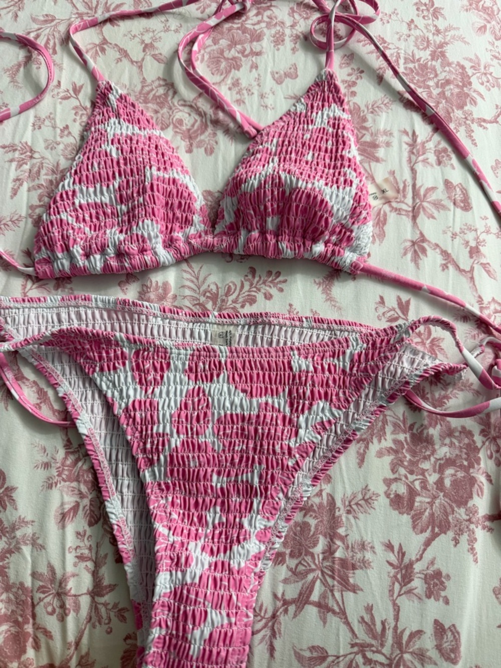 Pink Smocked Bikini Set - Women Intimates & Sleepwear
